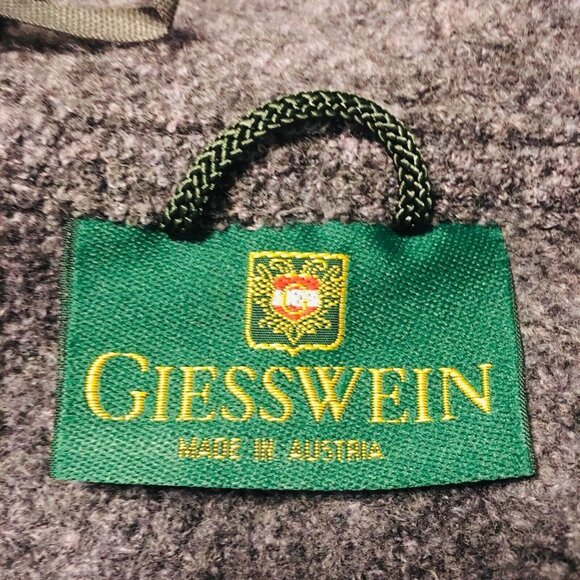 GIESSWEIN Gray Beige Boiled Wool Fur Hood Sweater Coat Horse Buggy EU36 US6-8 - Picture 5 of 7